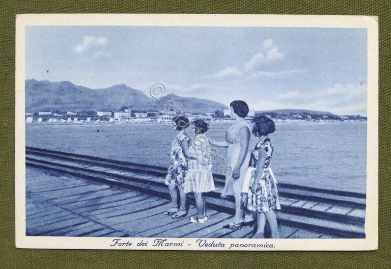 Cartolina Forte dei Marmi - Veduta panoramica - 1940 ca.