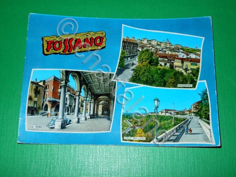 Cartolina Fossano - Vedute diverse 1966