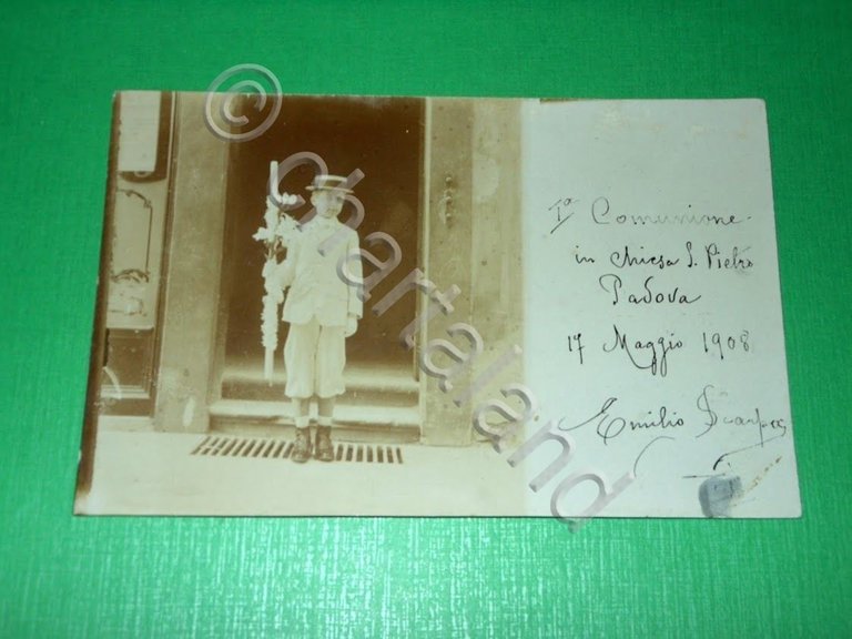 Cartolina Foto d' epoca della 1^ Comunione in chiesa S. …