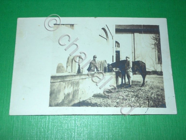 Cartolina Foto Militaria - Soldati con il cavallo 1911