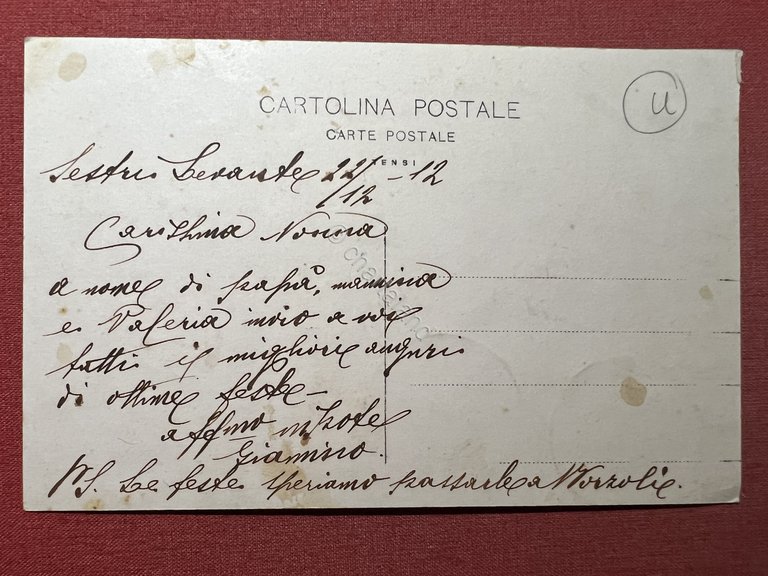 Cartolina Fotografia Bambino con bicicletta - 1912 | Immagine Gallery 2