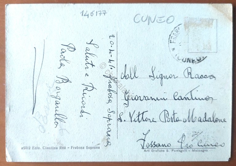 Cartolina Frabosa Soprana - Panorama - 1941 | Immagine Gallery 2