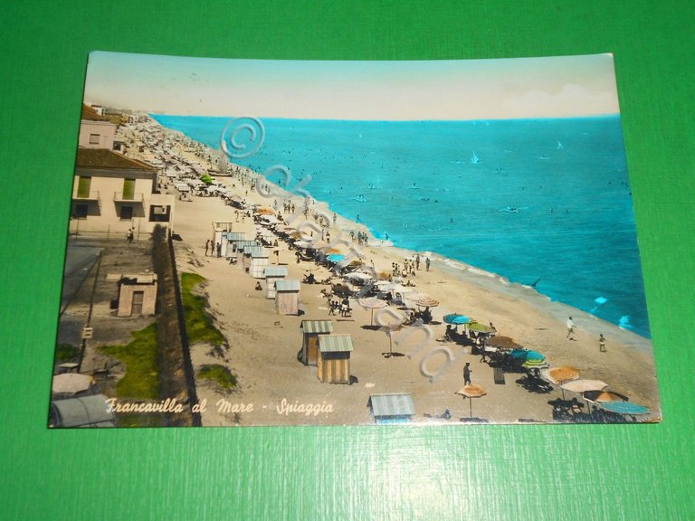 Cartolina Francavilla al Mare - Spiaggia 1959.