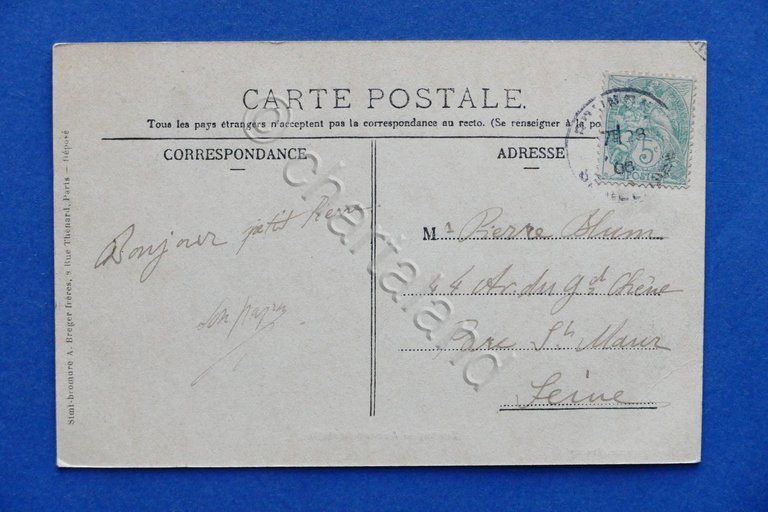 Cartolina Francia - Brunoy - Avenue Portalis - 1906