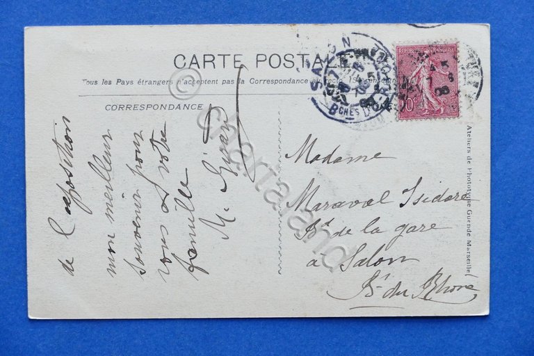 Cartolina Francia - Marseille - Exposition Coloniale - 1906