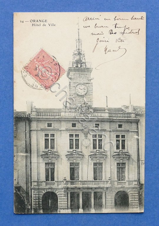 Cartolina Francia - Orange - Hotel de Ville - 1905