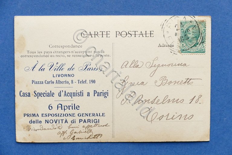 Cartolina Francia - Parigi - La Bourse - 1908 ca.