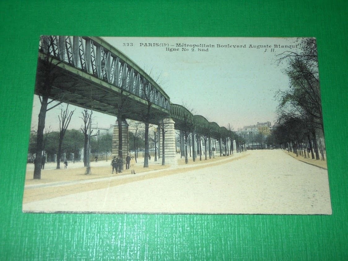 Cartolina Francia - Paris - Métropolitain Boulevard Auguste Blanqui 1910 …