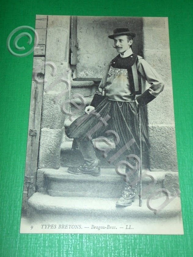 Cartolina Francia - Types Bretons - Bragou-Bras 1910 ca.