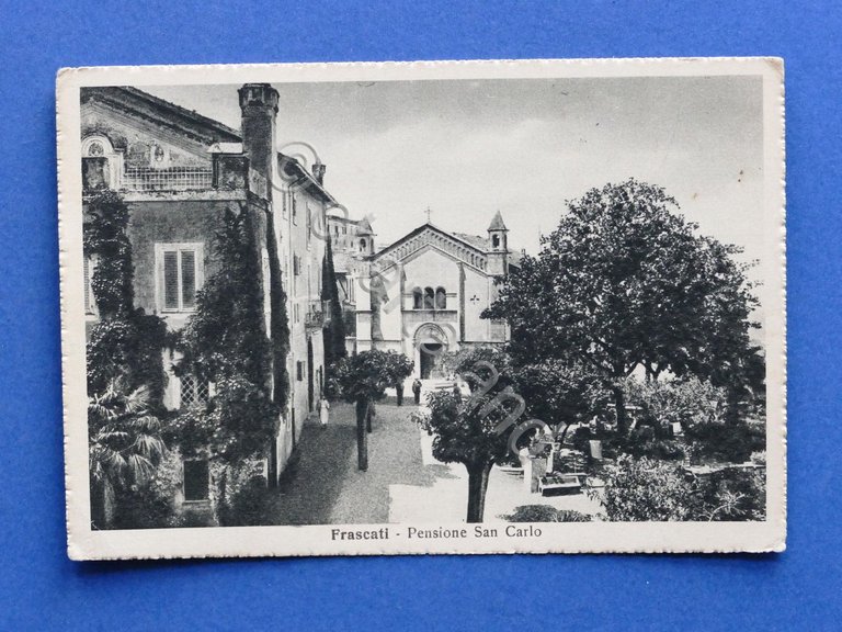 Cartolina Frascati - Pensione San Carlo - 1938