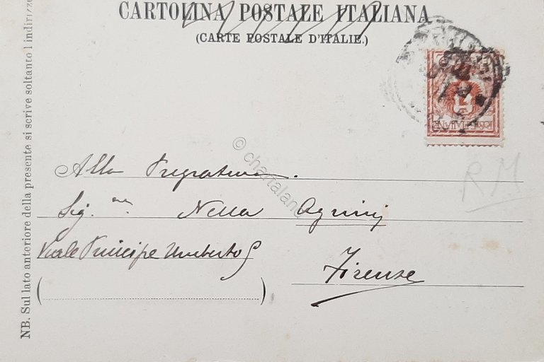 Cartolina Frascati - Veduta della Stazione Ferroviaria - 1901