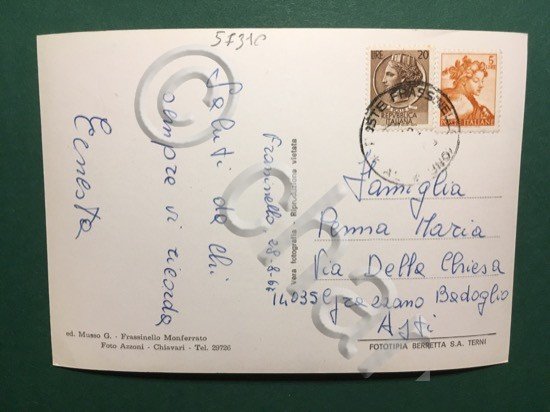 Cartolina Frassinello Monferrato - Madonna Della Grazie - 1967