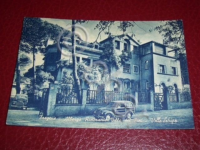 Cartolina Fregene - Albergo Villa dei Pini -- 1955
