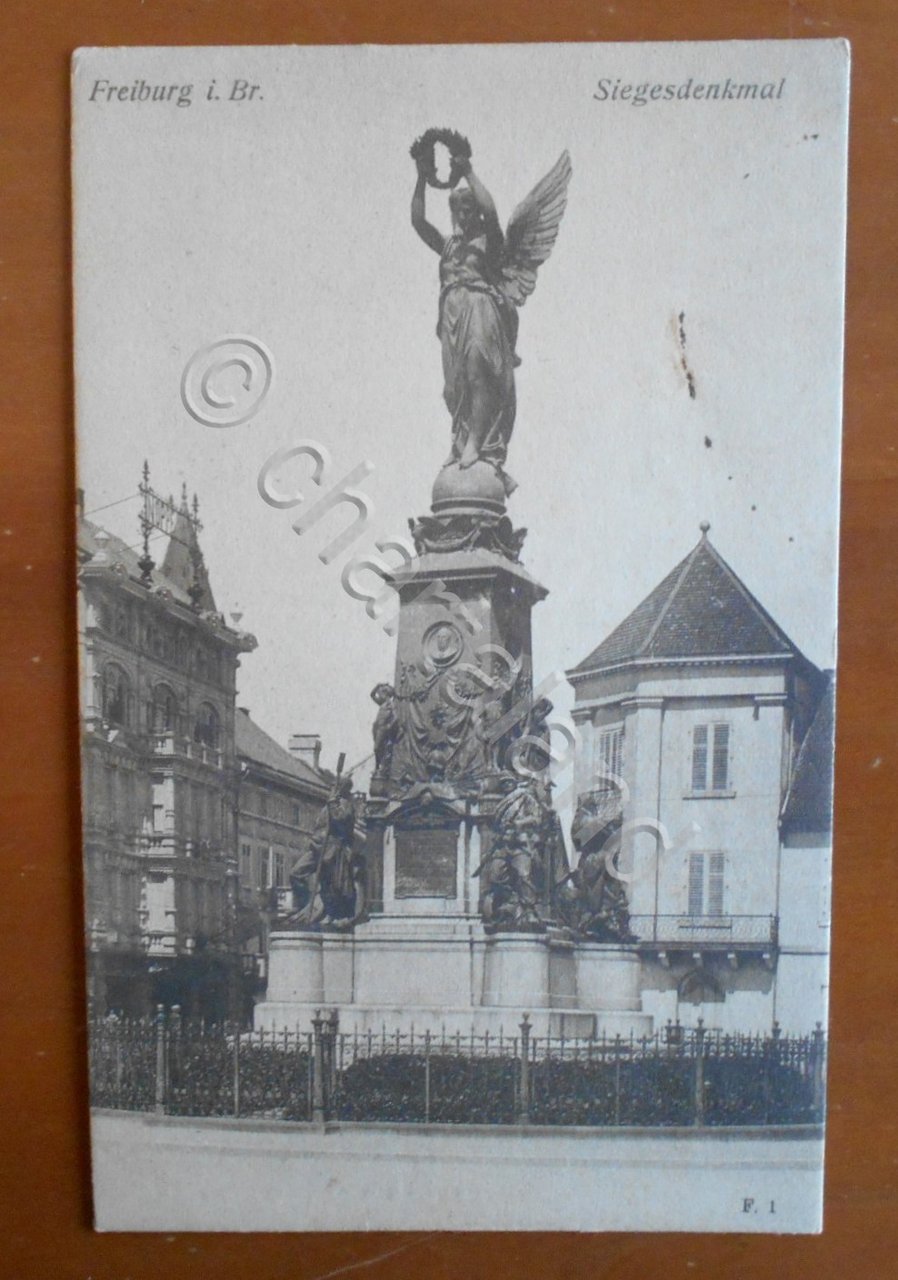 Cartolina Freiburg i. Br. - Siegesdenkmal - 1927 ca. | Immagine principale