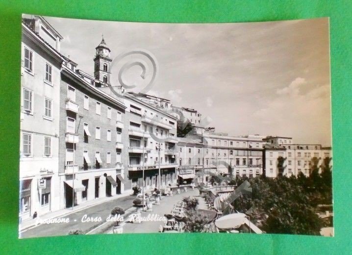 Cartolina Frosinone - Corso della Repubblica - 1963.