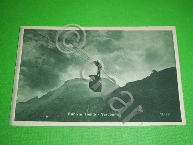 Cartolina Funivia Trento - Sardagna 1935