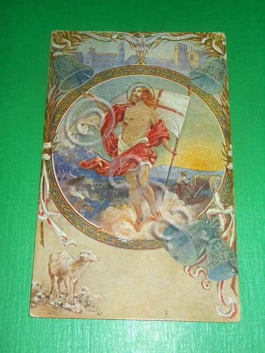 Cartolina G. Fraschetti - Resurrezione 1918.