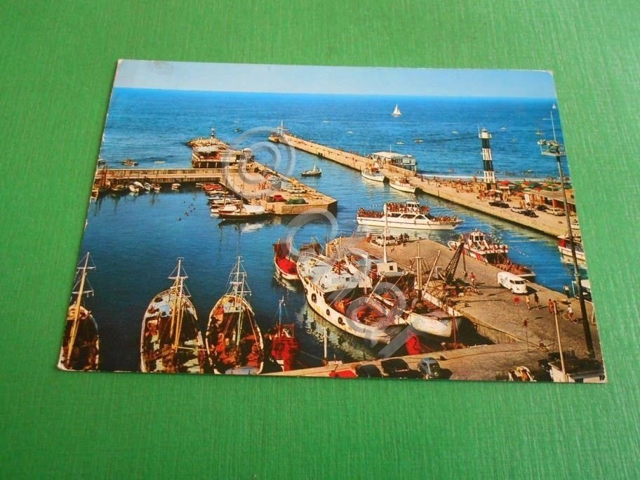 Cartolina Gabicce Mare - Il porto 1987.