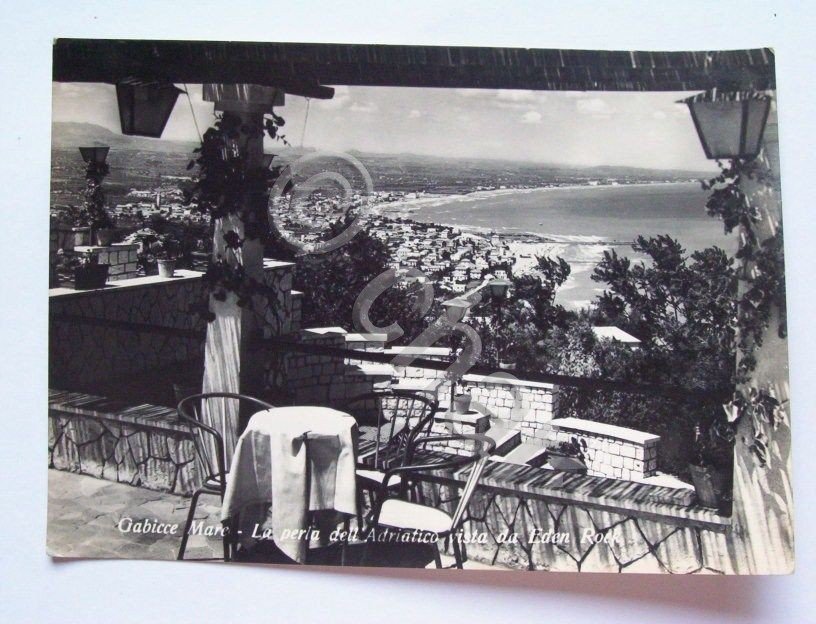 Cartolina Gabicce Mare visto da Eden Rock 1958 ca