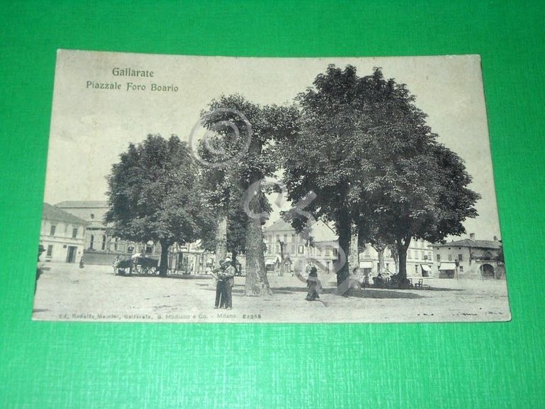 Cartolina Gallarate - Piazzale Foro Boario 1907