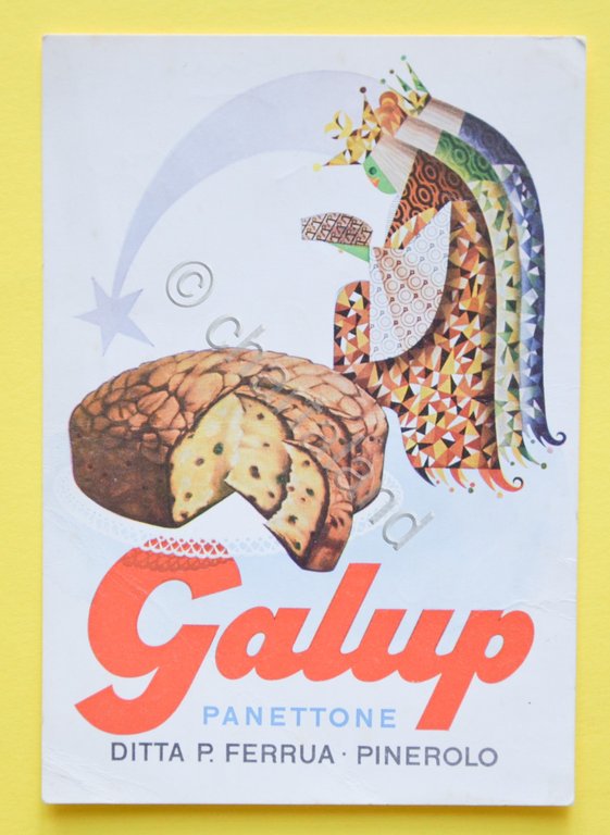Cartolina Galup Panettone 1950