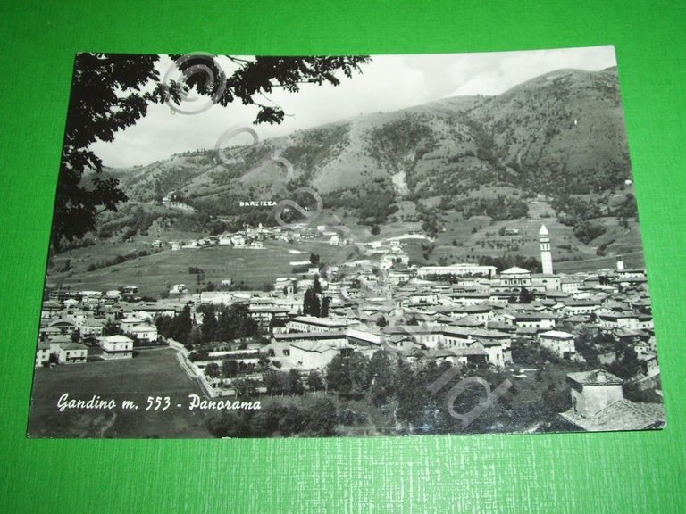 Cartolina Gandino - Panorama 1965.