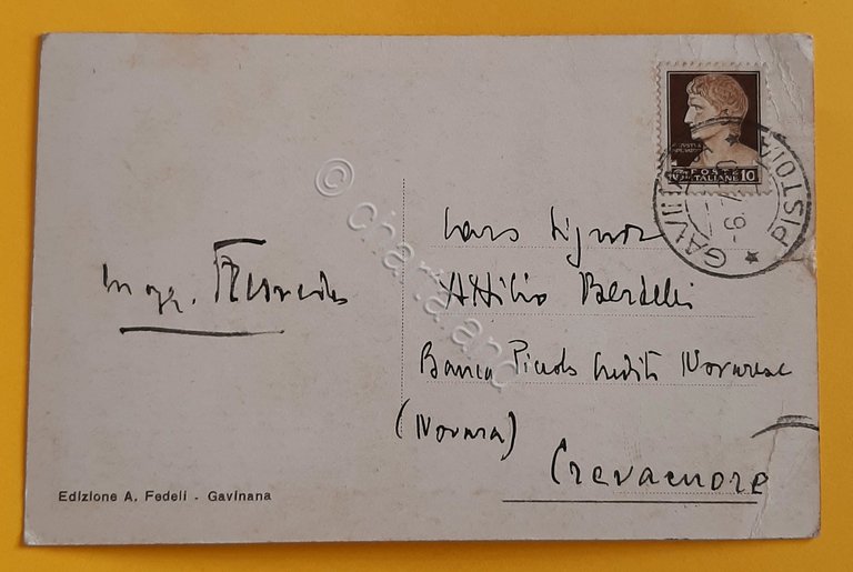 Cartolina Gavinana - Loggiato Chiesa - 1930