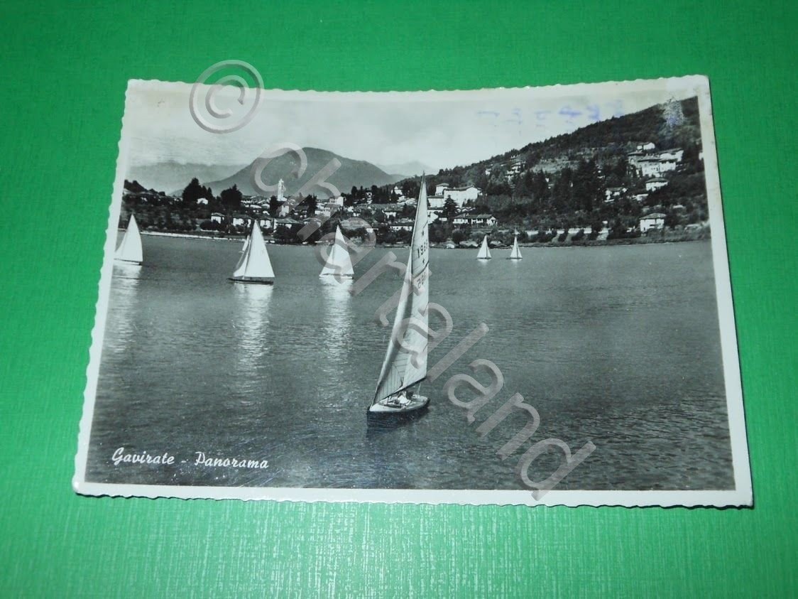 Cartolina Gavirate - Panorama 1955.