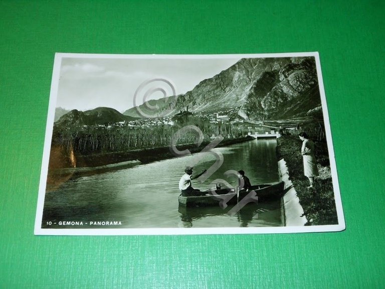 Cartolina Gemona - Panorama 1937.