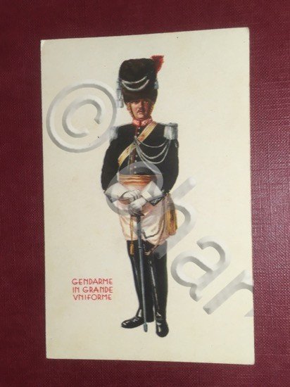 Cartolina Gendarme in Grande Uniforme - 1918 ca.