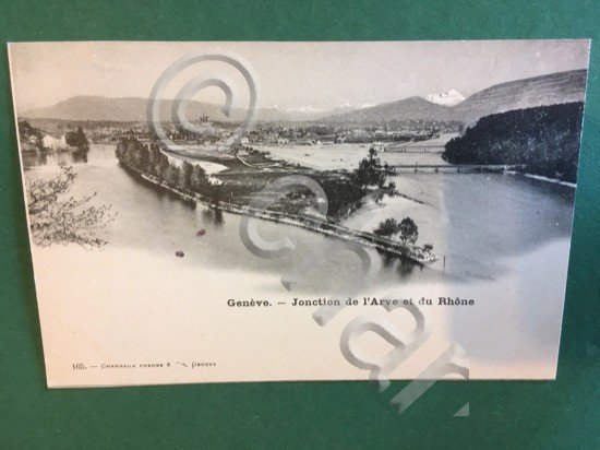 Cartolina Genève - Jonction De L'Arve Et Du Rhone - …