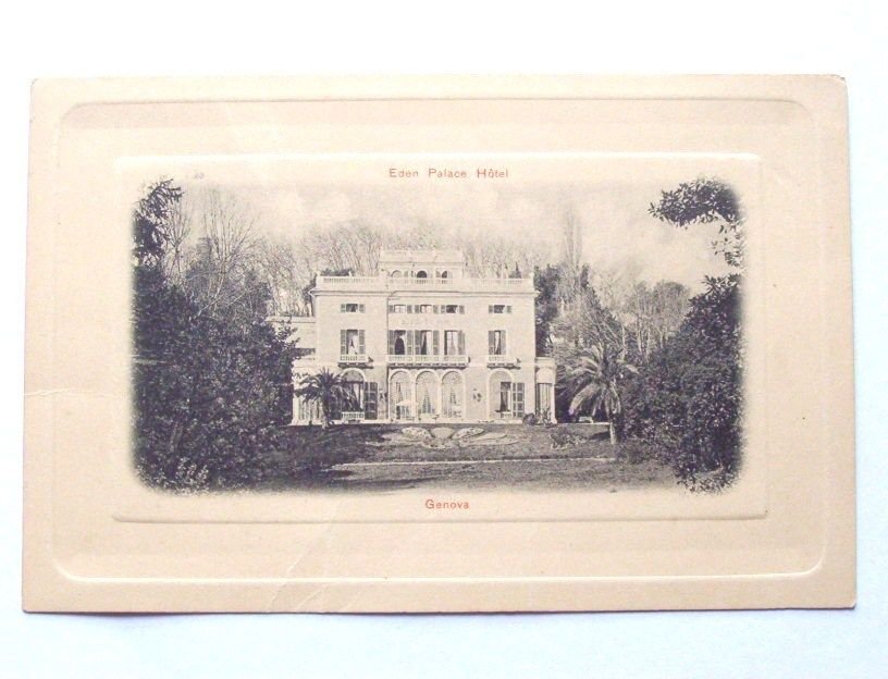 Cartolina Genova -- Eden Palace Hotel 1910 ca