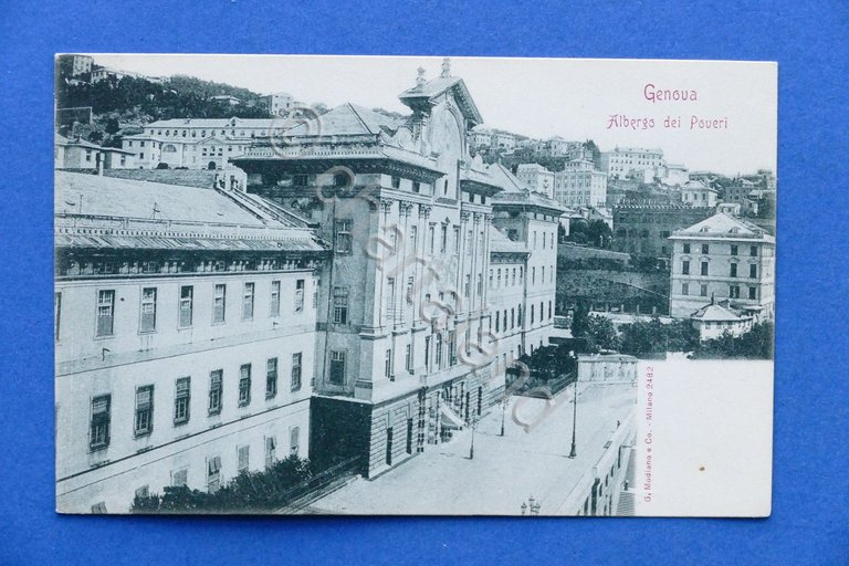 Cartolina Genova - Albergo dei Poveri - 1905 ca. | Immagine Gallery 2