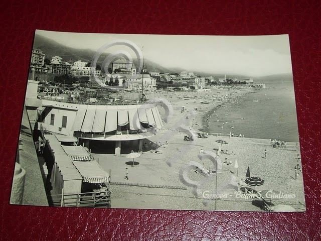 Cartolina Genova - Bagni S. Giuliano 1955 ca.
