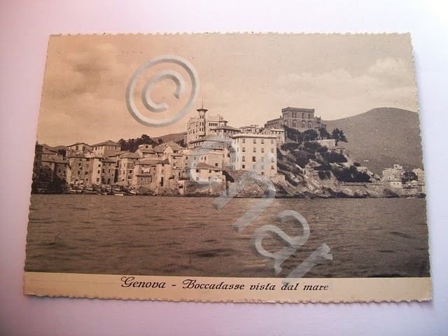 Cartolina Genova - Boccadasse vista dal mare 1954
