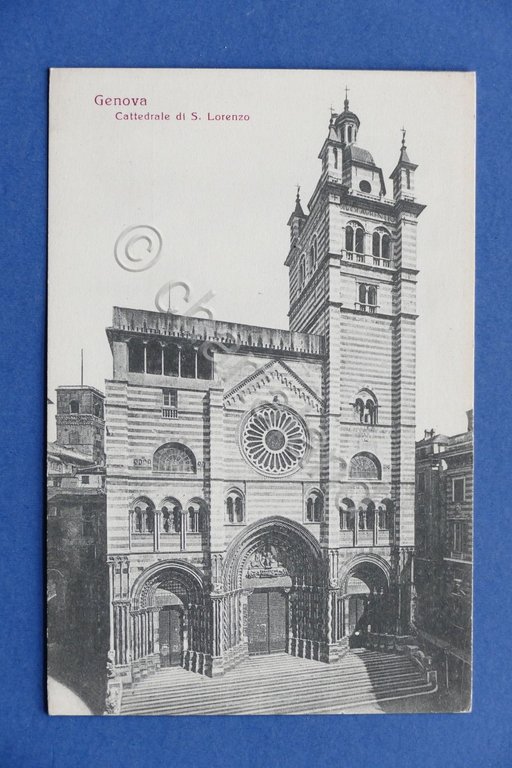 Cartolina Genova - Cattedrale di S. Lorenzo - 1910 ca..
