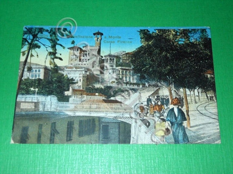 Cartolina Genova - Circonvallazione a Monte - Corso Firenze 1921