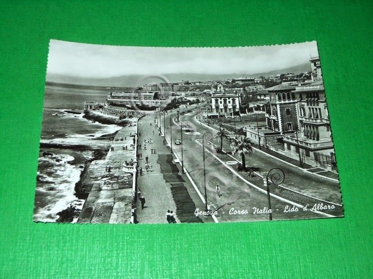 Cartolina Genova - Corso Italia - Lido d' ALbaro 1950 … | Immagine Gallery 2