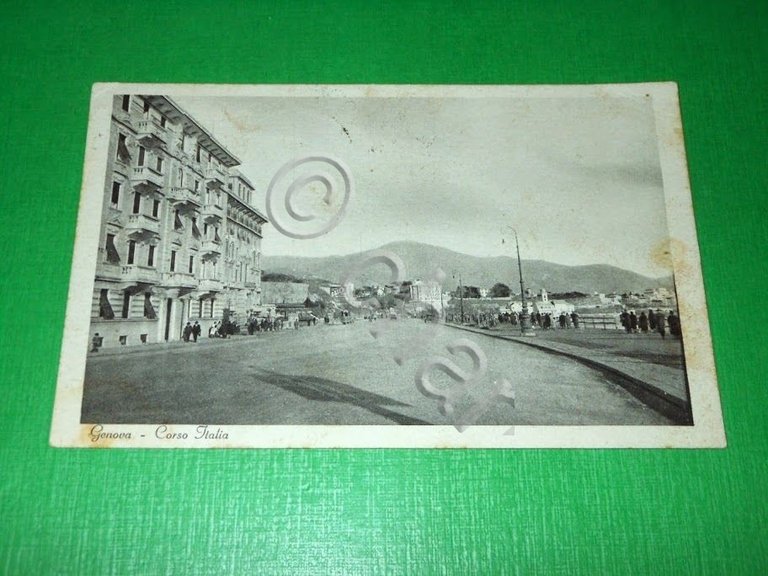 Cartolina Genova - Corso Italia 1932 | Immagine Gallery 2