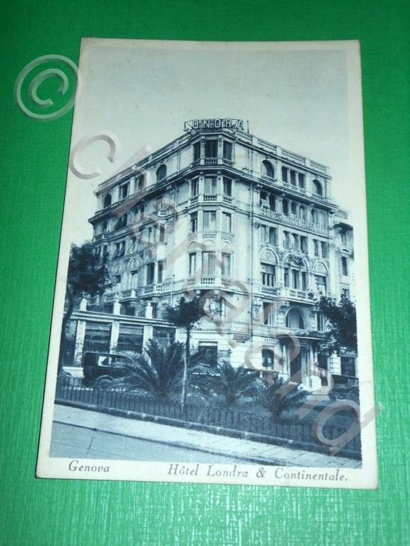 Cartolina Genova - Hotel Londra & Continentale 1934
