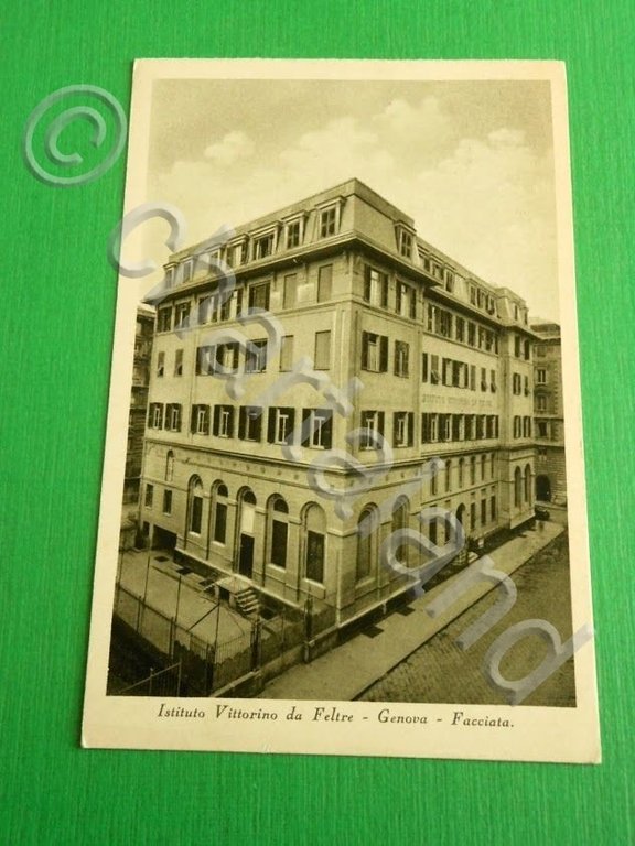 Cartolina Genova - Istituto Vittorino da Feltre - Facciata 1938