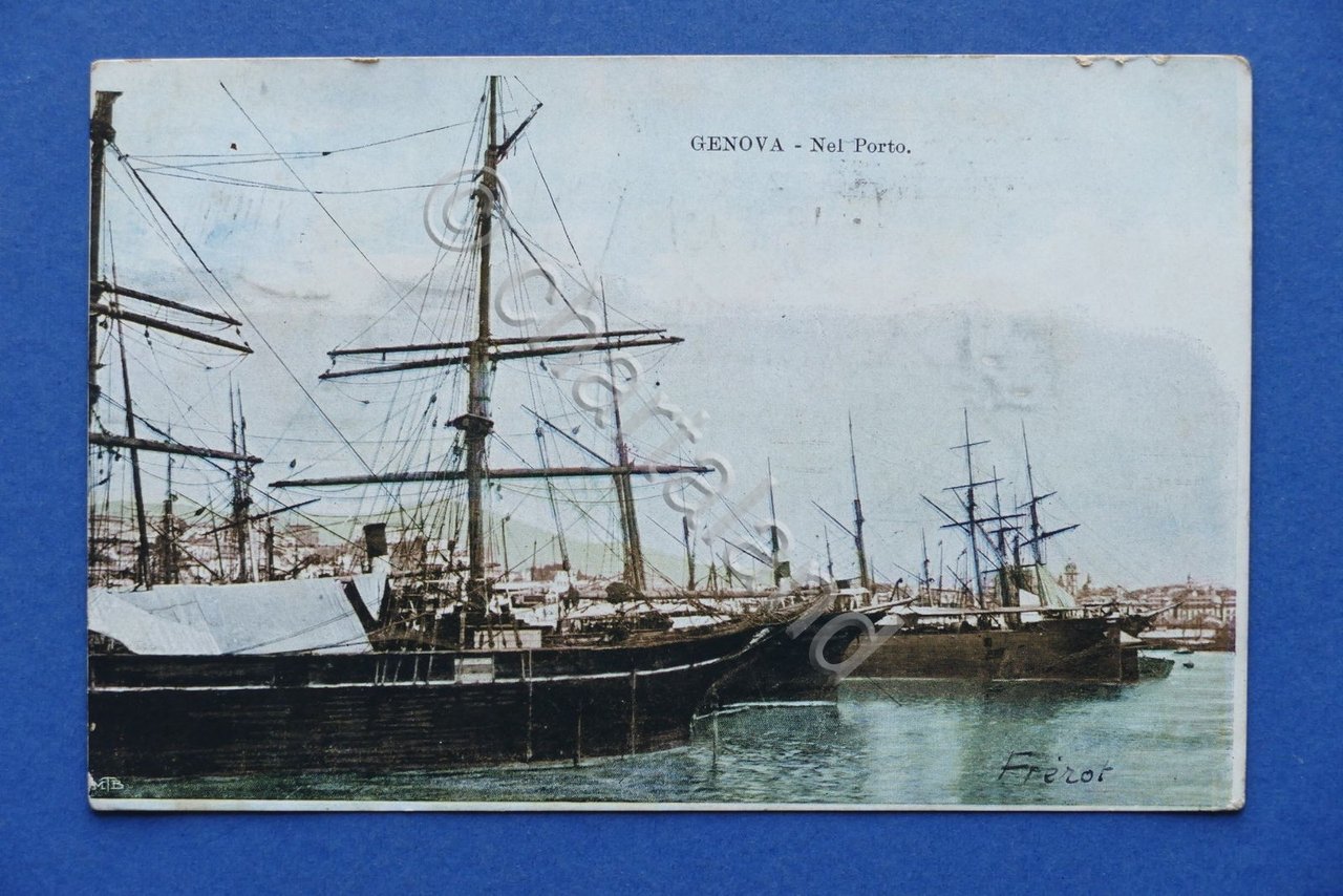 Cartolina Genova - Nel Porto - 1902 ca..