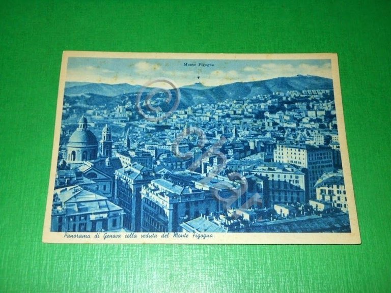 Cartolina Genova - Panorama con veduta del Monte Figogna 1940 …