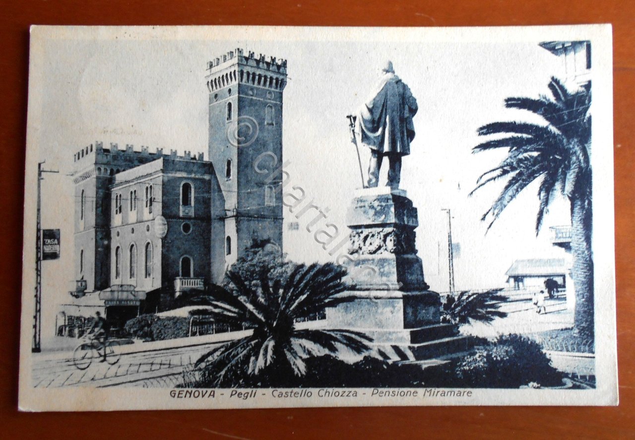 Cartolina Genova - Pegli, Castello Chiozza - 1932