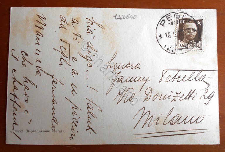 Cartolina Genova - Pegli, Castello Chiozza - 1932