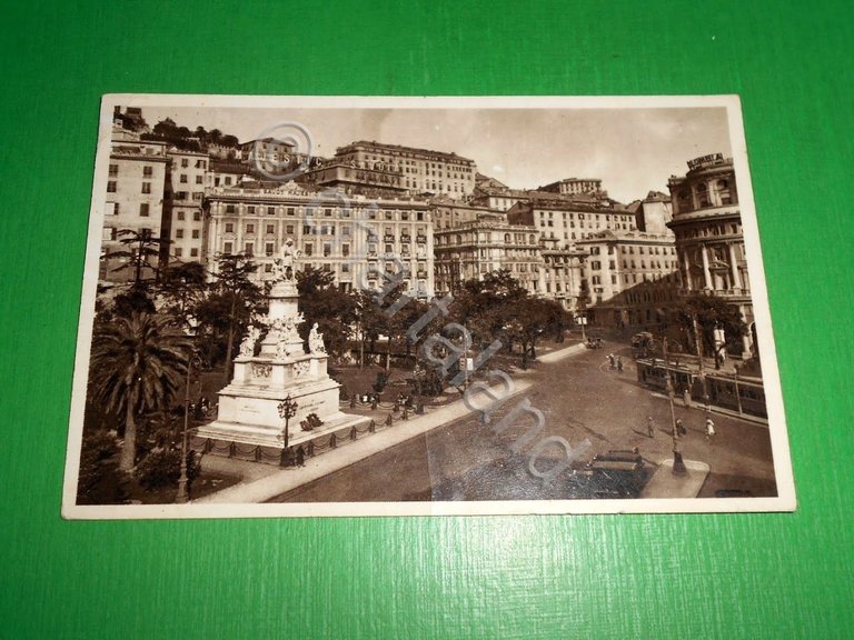 Cartolina Genova - Piazza Acquaverde 1946