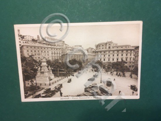 Cartolina Genova - Piazza Acquaverde E Via Balbi - 1930 …
