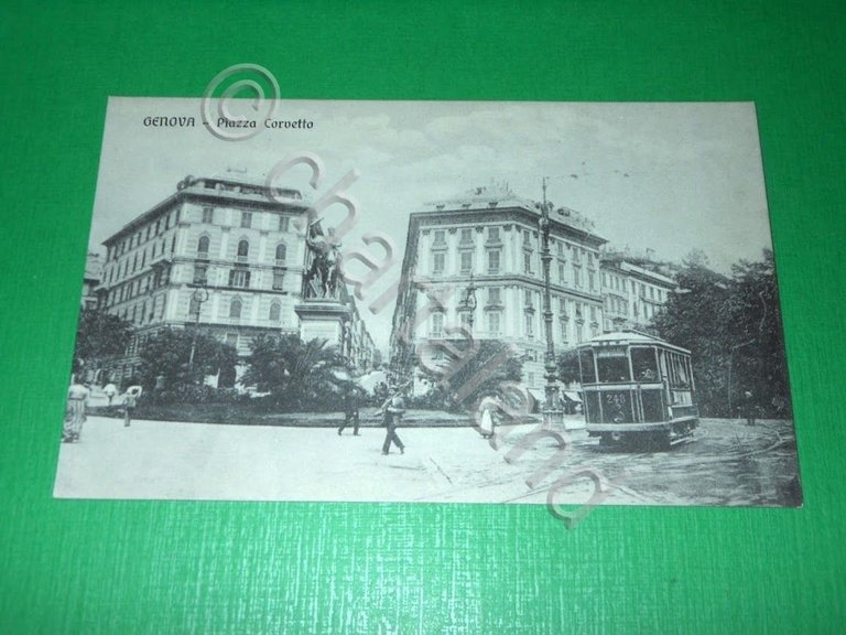 Cartolina Genova - Piazza Corvetto 1920 ca