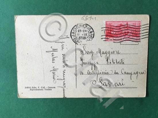 Cartolina Genova - Ponte dei Mille - 1930