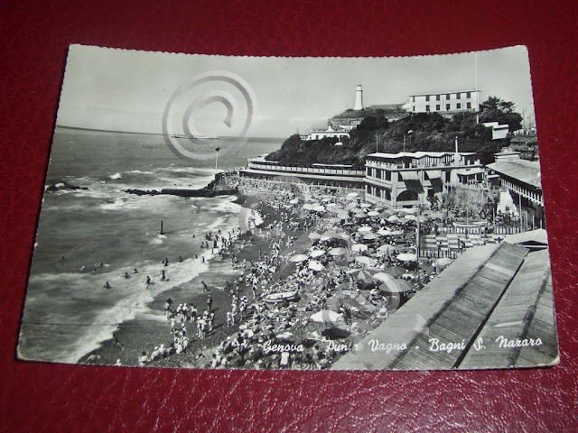 Cartolina Genova - Punta Vagno - Bagni S. Nazaro 1959
